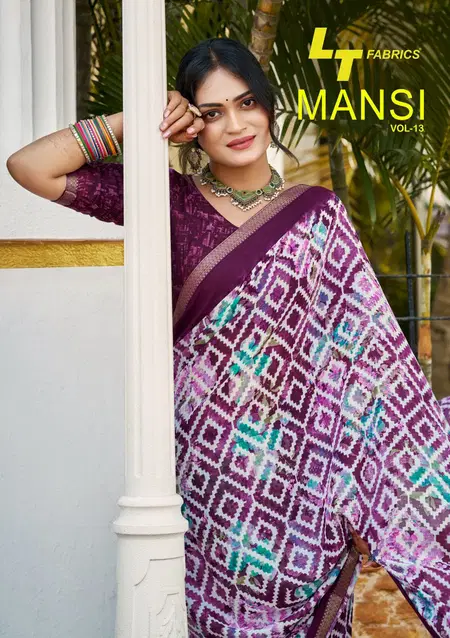 Mansi Vol 13 By Lt Micro Printed Ladies Pochampally Saree Wholesale Market In Surat
